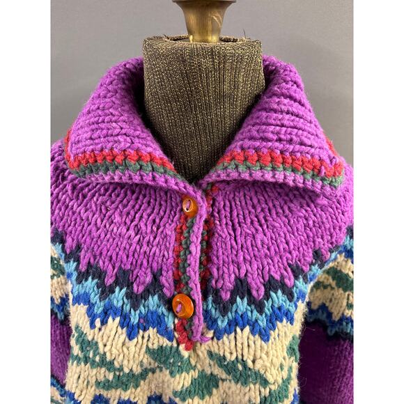 Boutique Inca Sweaters - Vintage Handmade Wool Sweater by Boutique Inca,  made in Ecuador- XL